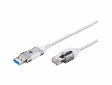 goobay Ethernetový adaptérový kabel USB-A 3.2 Gen1 > RJ-45, Slim