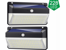 Nástěnné svítidlo Viking solární LED světlo M228 s hybovým senzorem, sada 2 sad