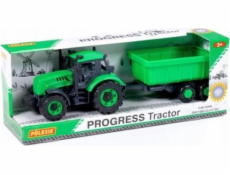 Polesie Polesie 91284 Inertial Progress traktor se zeleným přívěsem v krabici