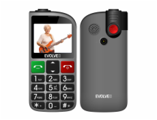 EVOLVEO EasyPhone FL, mobilní telefon pro seniory s nabíjecím stojánkem, stříbrná