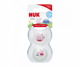 Dudlík NUK Star Peppa Pig 6-18m 2 ks Vel.6-18 m