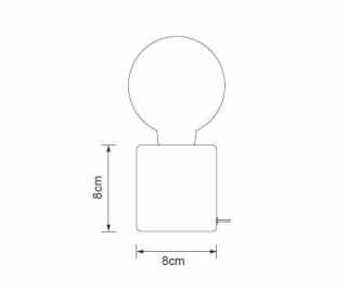 Zámek lampy T23020E D8H8 černý, E27, stojící, 60W