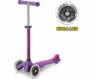 Mikrokoloběžka Mini Deluxe LED Purple/Pink