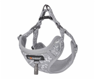 Dogness walking set leash 1,5m+harness for dog (light gray)