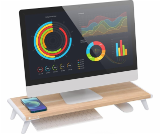 Techly Monitorständer Riser, Naturholz