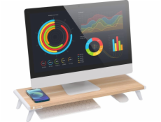 Techly Monitorständer Riser, Naturholz