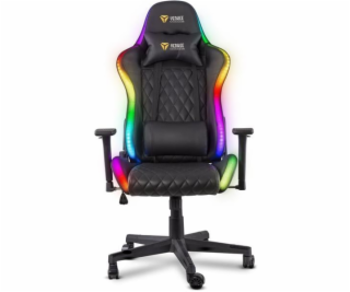 Herní křeslo Yenkee YGC 300RGB Stardust, černé, podsvícen...