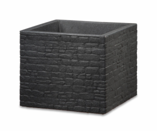 Vazonas Scheurich Stony Black, plastikinis, O 38 cm