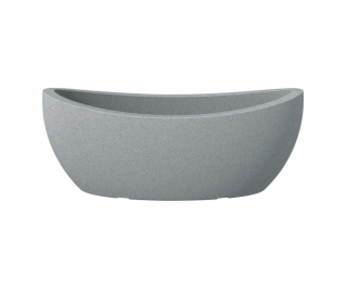 Vazonas Scheurich Stony Grey, plastikinis, O 58x24cm, pilkas