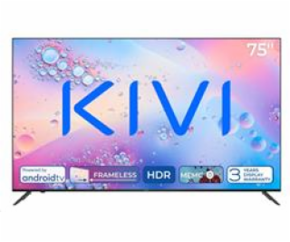 KIVI - 75 , UHD, Android TV 11, Černá, 3840x2160, 60 Hz,r...