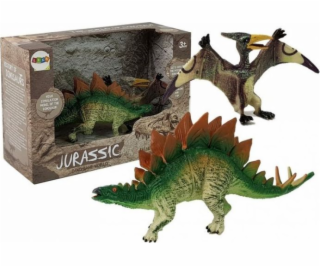 LEANToys figurka Dinosauří sada - Stegosaurus, Pteranodon...