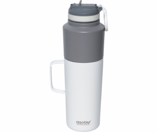 Asobu Twin Pack Bottle with Mug white, 0.9 L + 0.6 L