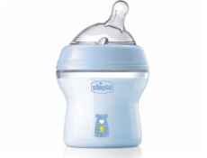 Chicco Chicco_naturalfeeling plastová fľaša 150 ml s silikónovým strukom Flow 0m+ Blue