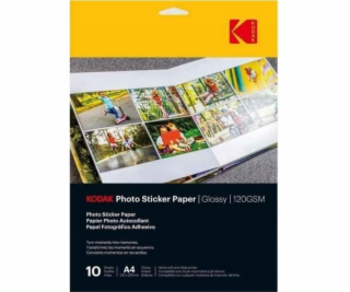 Kodak Photo Sticker Paper Gloss 120gsm A4x10 (3510645)