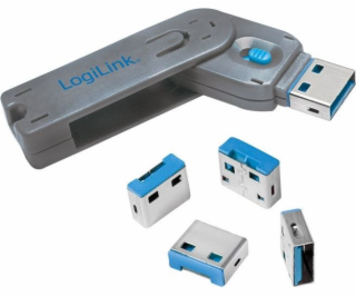 LogiLink Zámek USB portu 4ks s klíčem (AU0043)