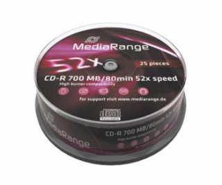 MEDIARANGE CD-R 52x 700MB/80min Cake 25