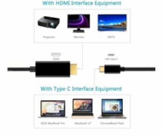 PremiumCord USB-C na HDMI kabel 2m rozlišení 4K*2K@60Hz F...