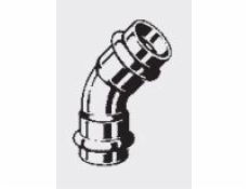 Viega 45° oblouk 2-přírubový FKM 22mm (628 314)