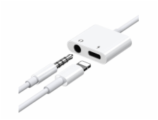 Adaptér USB Joyroom Lightning - Jack 3,5 mm + Lightning White (6956116718978)