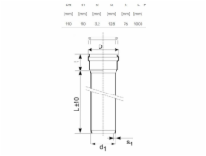Venkovní kanalizační potrubí Magnaplast, O 110 mm, SN4, 1m
