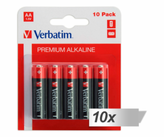 10x10 Verbatim Alkaline Batterie Mignon AA LR 06         ...