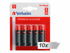 10x10 Verbatim Alkaline Batterie Mignon AA LR 06            49875