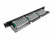 Solarix Patch panel 24 x RJ45 CAT5E STP černý 1U SX24-5E-STP-BK-N