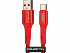 Somostel USB-A - USB-C USB kabel 1 m červený (025697)