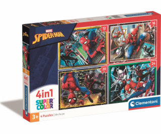 Clementoni Supercolor 4v1 - Marvel Spiderman, puzzle