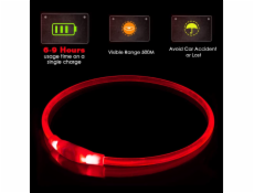 KABB LED Collar for Dogs and Cats Red