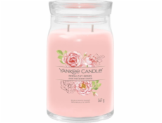 Svíčka ve skleněné dóze Yankee Candle, Čerstvě nařezané růže, 567 g