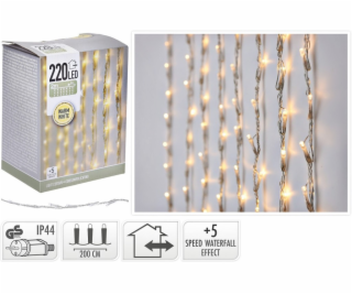 HOMESTYLING Světelný řetěz VODOPÁD teplá bílá 220 LED / 2...