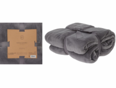 HOMESTYLING Deka fleece 180 x 230 cm ESSENTIALS šedá KO-HZ1011870