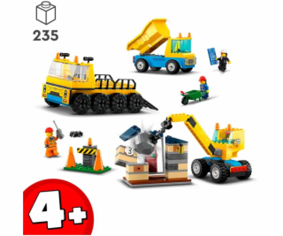 LEGO City 60391  Contruction Trucks and Wrecking Ball Crane