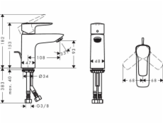 Hansgrohe Mysport L umyvadlová baterie