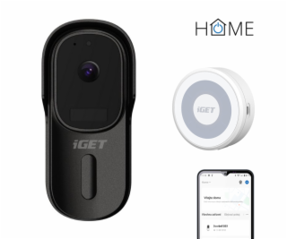 iGET HOME Doorbell DS1 Black + CHS1 White - WiFi bateriov...