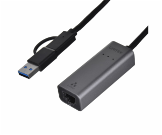 Adaptér USB UNITEK UNITEK UNITEK USB-A/C na RJ45 2,5 g Et...