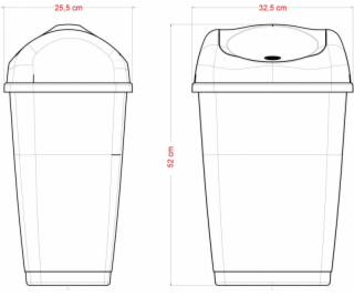 Odpadkový koš Tazetta Swing 20 l