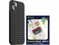 Sada pouzder Pinit Pinit Dynamic + Emoji Pin iPhone 14 Plus 6.7 černo/černý vzor 3