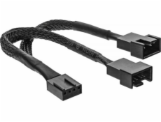 InLine 4pin – 4pin x2, 0,15m, Black (33328Y)