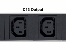 Intellinet Vertical Rackmount 24-Output Power Distribution Unit (PDU) 20 x C13 & 4 x Output C19 Removable Power Cable Rear C14 Input (Euro 2-pin plug)