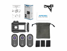 3x CPL objektiv / mikroskop pro smartphone Apexel APL-MS3IN1, 200x / 150x / 100x