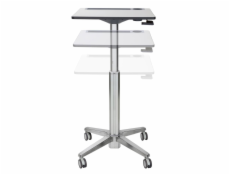 ERGOTRON LEARNFIT™, ADJUSTABLE STANDING DESK, CLEAR ANODIZED, pracovní pojízdný stolek, k sezení i stání