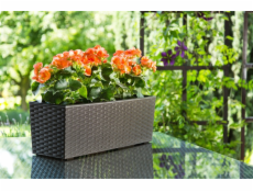 Hrnec Lamela BEGONIA RATTAN, hnědý, V56 cm, 20 cm