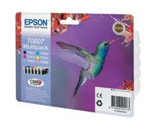 Epson T0807 Multipack - Černá, žlutá, azurová, purpurová,...