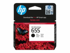 HP 655 - 14 ml - černá - originální - Ink Advantage - inkoustová cartridge - pro Deskjet Ink Advantage 3525, Ink Advantage 46XX, Ink Advantage 5525, Ink Advantage 6525