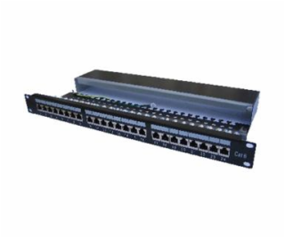 STP patchpanel, Cat.6, 24-Port s vyviazaním