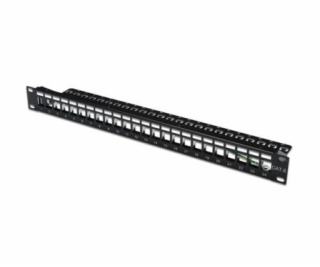 Digitus Blank Patch Panel, 24 port, tienený, 1U, čierny