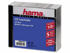 1x5 Hama CD-Box Jewel-Case 44744