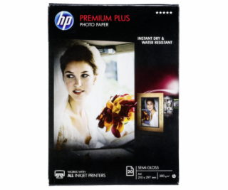 HP Premium Plus Photo Paper A 4 Semi-Gloss white, 20 Shee...